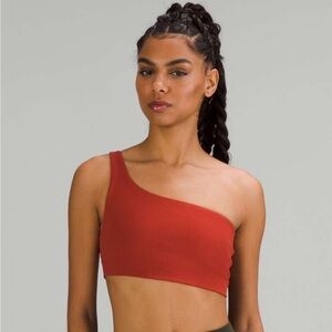 Ribbed nulu asymmetrical yoga bra light support